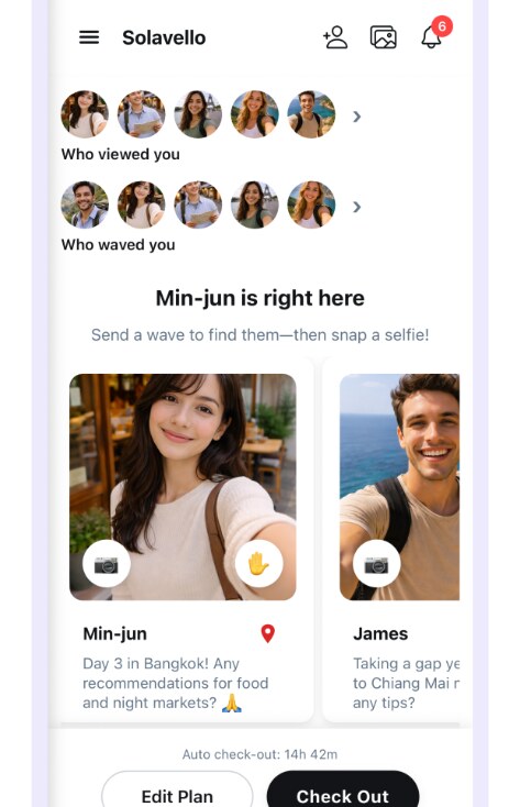 Solavello nearby travelers screen